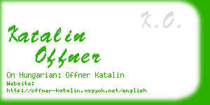 katalin offner business card